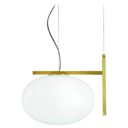 Not Yet Made - Made To Order Suspension Lamp Alba with One Arm in Brass by Mariana Pellegrino Soto for Oluce For Sale - Image 5 of 5