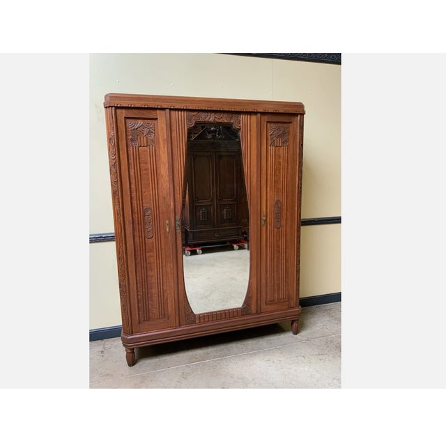 Antique Art Deco Wardrobe, 1930 For Sale - Image 12 of 12
