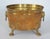 Brass Vintage Oval Brass Cachepot W/ Lion Head Handles, Paw Feet and Etched Asian Motif For Sale - Image 8 of 18