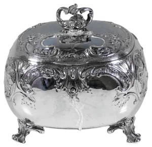 Art Nouveau Silver Sugar Box attributed to Joaef B. Gedlitzkas Sons, Vienna, 1900s