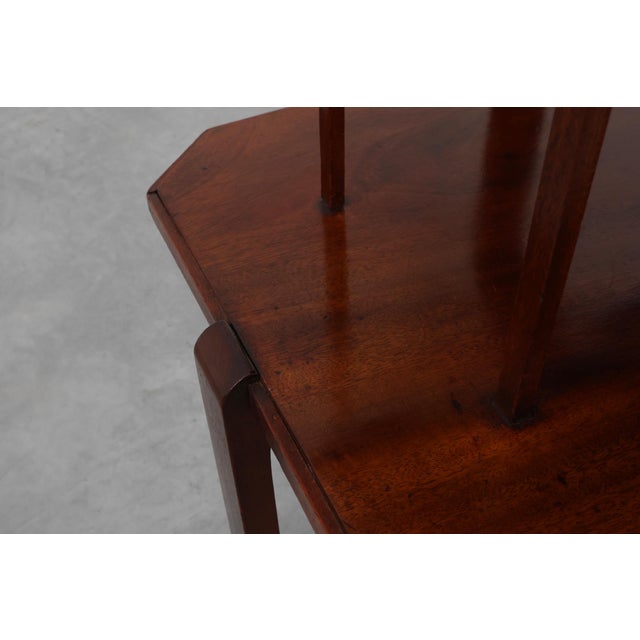 Art Deco Two-Tier Side Table in Wood, 1920 For Sale - Image 10 of 12