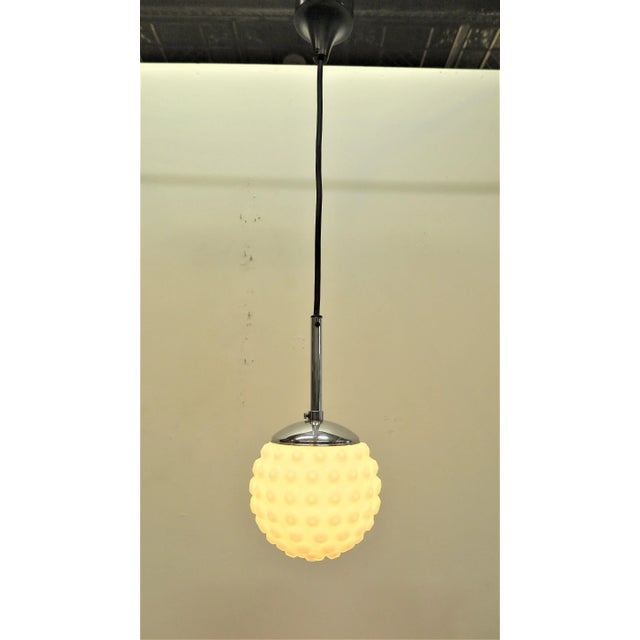1970s Doria Leuchten Mid-Century Modern Snow Ball Pendant Lights - A Pair For Sale In New York - Image 6 of 7