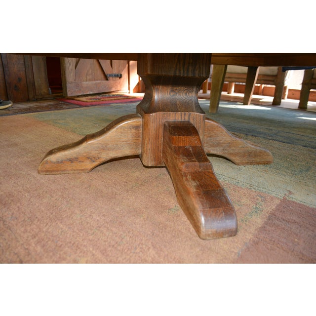Vintage 1970's Mid Century Wood & Brown Glazed Tiled Top Octagonal Coffee Table Germany For Sale - Image 13 of 15