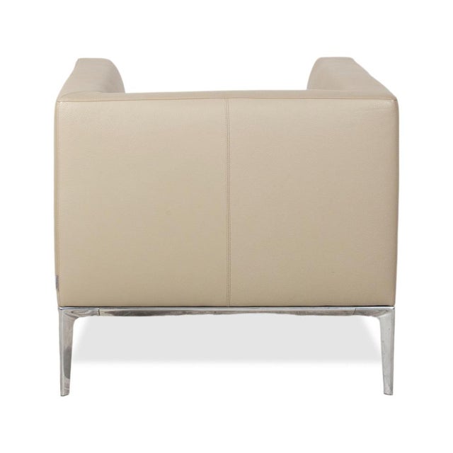 Jaan 3-Seater Sofa and Lounge Chairs in Cream Leather and Chrome from Walter Knoll / Wilhelm Knoll, Set of 3 For Sale - Image 18 of 18