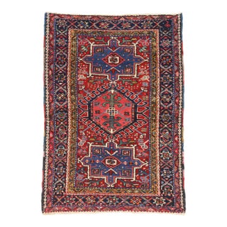 Antique Persian Heriz Rug, 03'01 X 04'04 For Sale