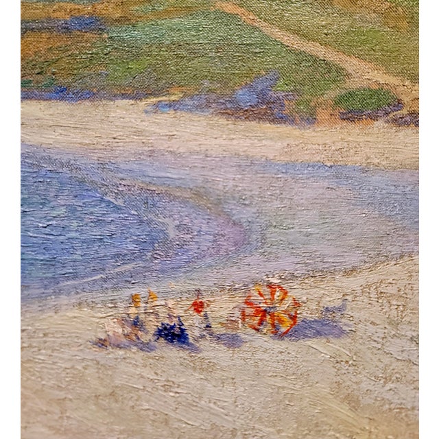 Alexander Warshawsky-1930s Audierno Beach Scene North of France-Oil Painting For Sale - Image 4 of 9