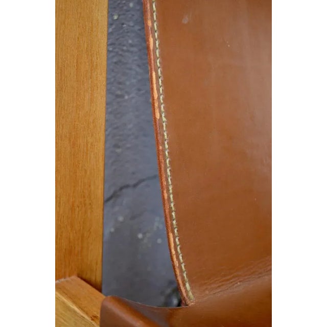 Solid Elm & Leather Chairs by Roland Haeusler, Set of 4 For Sale - Image 12 of 18