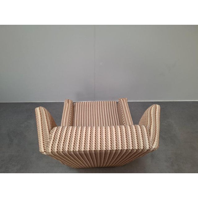 Mid-Century Modern Wingback Lounge Armchair on Castors in Upholstery, 1960 For Sale - Image 9 of 18