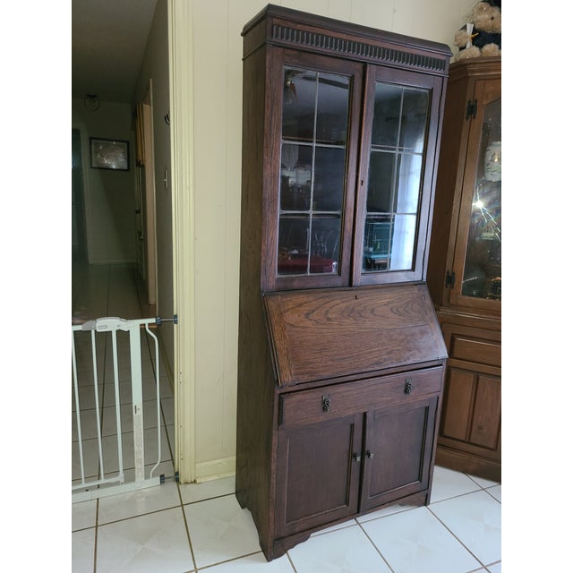 Antique Oak Secretary Desk With Hutch/Bookcase Chairish