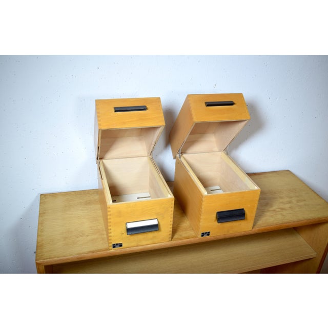 Contemporary Index Card Boxes from Bus, 1970s, Set of 2 For Sale - Image 3 of 7