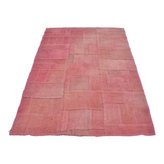 Pink Vintage Hemp Kilim Rug For Sale