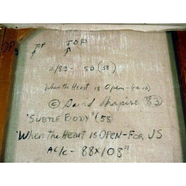 Abstract Expressionism David Shapiro, Exceptional Monumental David Shapiro Abstract Expressionist Painting, 1983 For Sale - Image 3 of 5