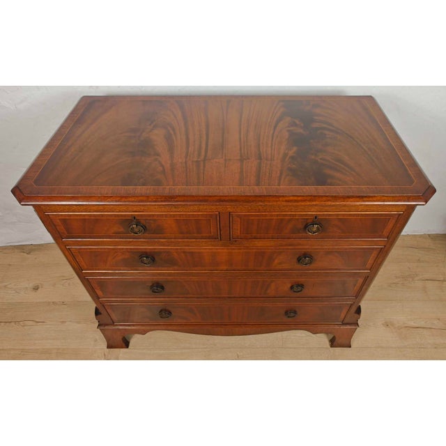 Chest of Drawers in Mahogany Drop Handles, 1980 For Sale - Image 6 of 14