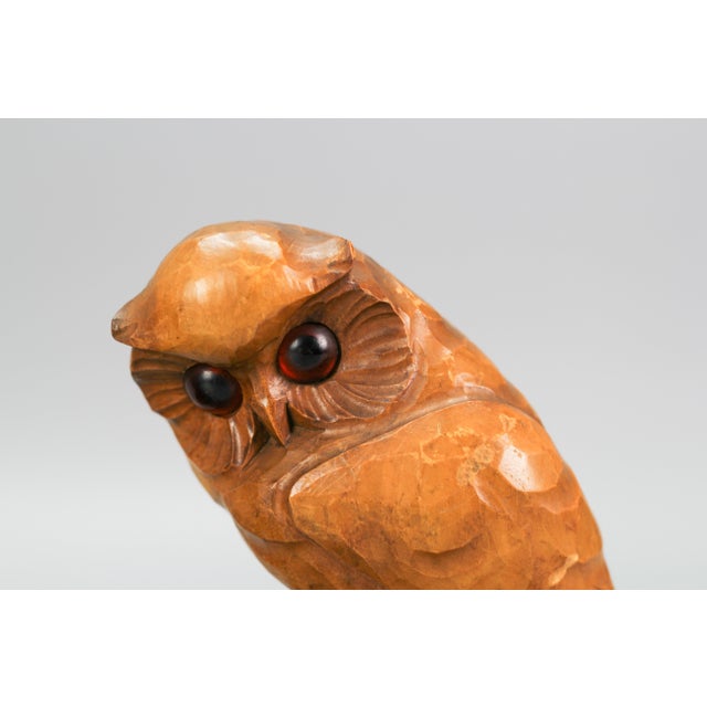 Hand Carved Owl Wooden Bookends, Germany, 1930s, Set of 2 For Sale - Image 6 of 18