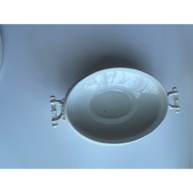 Antique Maddock England Semi Porcelain China Oval Footed Tureen For Sale - Image 4 of 8