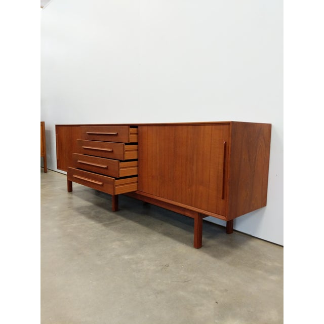 Mid-Century Modern Vintage Mid Century Modern Teak Credenza For Sale - Image 3 of 10