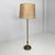 Italian Art Deco Round Velvet and Brass Floor Lamp, 1940s For Sale - Image 3 of 18