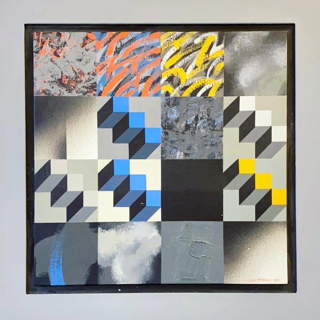 Paint Postmodern Original Jorge Casteran (Uruguayan, 1944-2016) Painting For Sale - Image 7 of 13