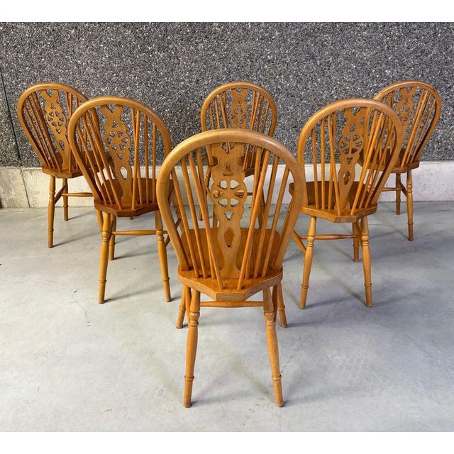 Wood Vintage Dining Chairs from Ercol, 1950s, Set of 6 For Sale - Image 7 of 12