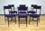 Wooden and Purple Velvet Dining Chairs, Italy, 1950s, Set of 6 For Sale - Image 4 of 12