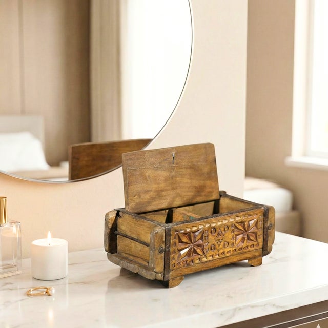 Dimensions: 12" W x 6" D x 4" H This piece is handcrafted by artisans using basic hand tools. Due to the nature of this...