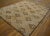American 1930s Beige Cream Trellis-Lattice Folk Art Antique American Hooked Small Rug For Sale - Image 3 of 15