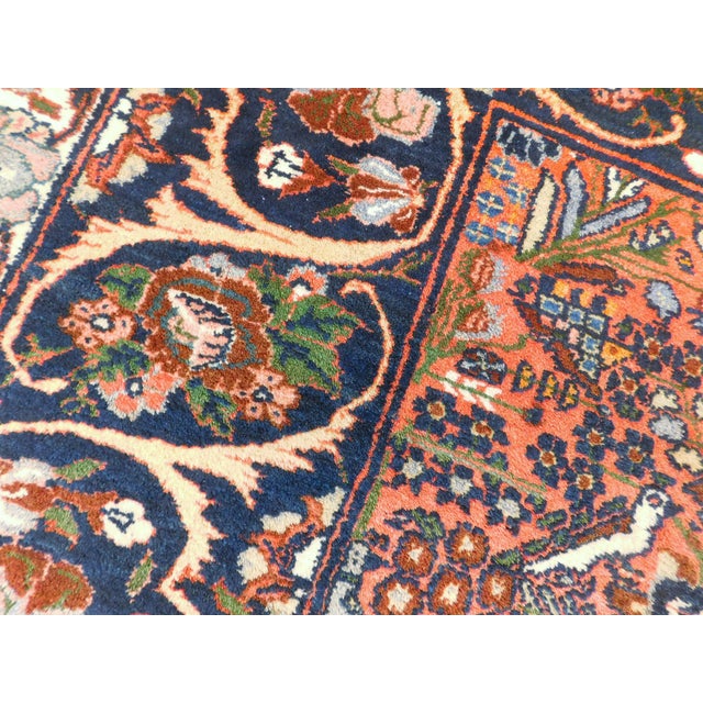 Antique Persian Bakhtiati Hand-Knotted Rug. 4'x 4'3" For Sale - Image 13 of 18