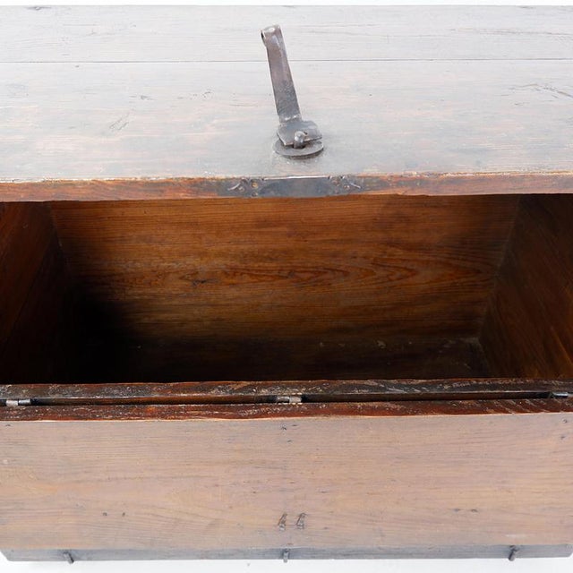 Asian Wooden Chest with Decorative Fittings For Sale - Image 3 of 16