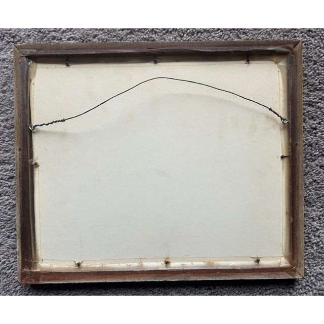 Sky Blue Antique Original Watercolor of a Country Farm House For Sale - Image 8 of 8