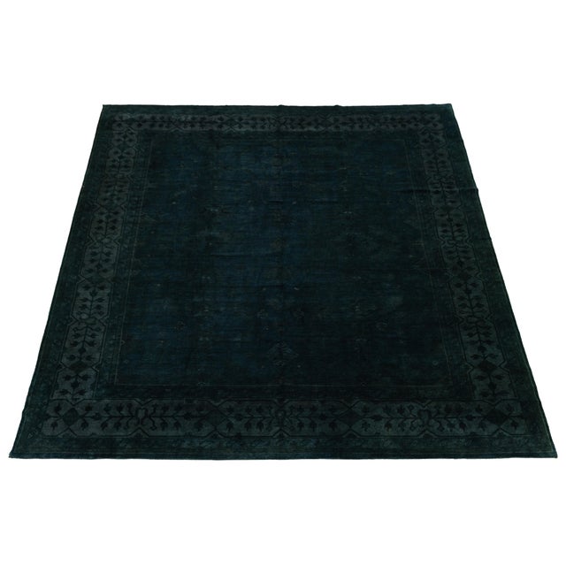 Emerald Contemporary Midnight Emerald Hand-Knotted Overdyed Wool Area Rug 12x15 For Sale - Image 8 of 12