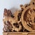 19th C Chinese Canton Carved Natural Sandalwood Frame For Sale - Image 4 of 12