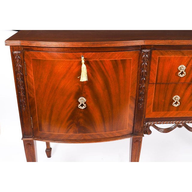 Wood Vintage Flame Mahogany Sideboard from Maple & Co. For Sale - Image 7 of 18