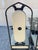 Vintage Hollywood Regency Curule Chair Wrought Iron Round Dining Set - 5 Pc Set For Sale - Image 12 of 12