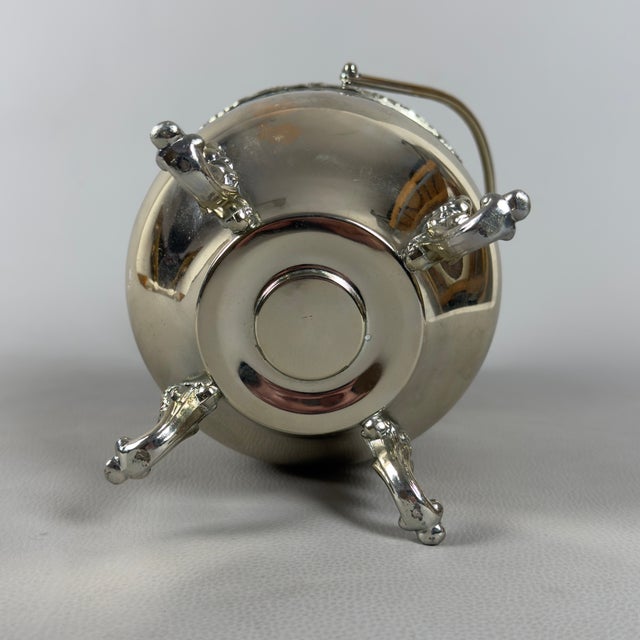 Victorian Style Silver-Plated Ice Bucket with Feet For Sale - Image 7 of 11