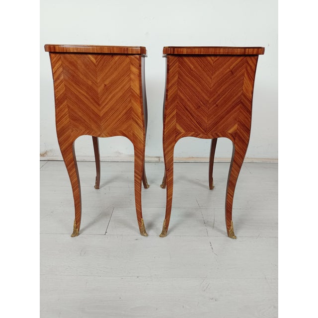 Louis XV Style Bedside Tables, 1950s, Set of 2 For Sale - Image 18 of 18