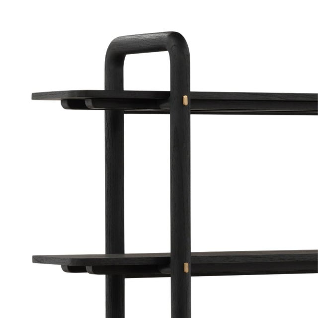 Contemporary Maxwell Modern Black Bookcase For Sale - Image 3 of 5