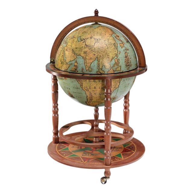 Calypso Lagoon Globe Bar by Zoffoli Mappamondi For Sale