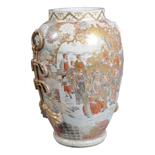 Antique Meiji Japanese Satsuma Vase, 1890 For Sale