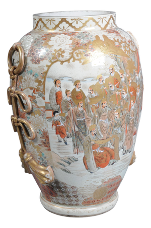 Antique Meiji Japanese Satsuma Vase, 1890