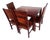 Modernist Table and Chairs in Rosewood, 1970s, Set of 5 For Sale