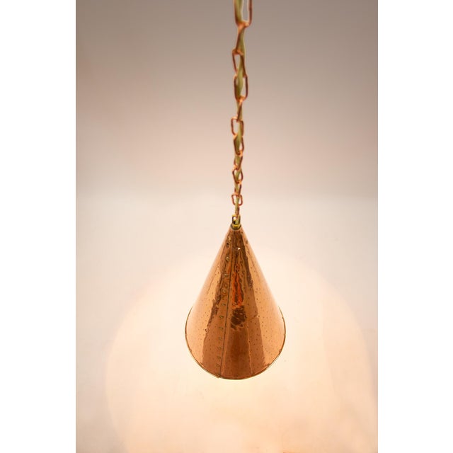 Copper Danish Hammered Copper Cone Pendant Lamps by E. S. Horn Aalestrup, 1950s, Set of 2 For Sale - Image 8 of 14