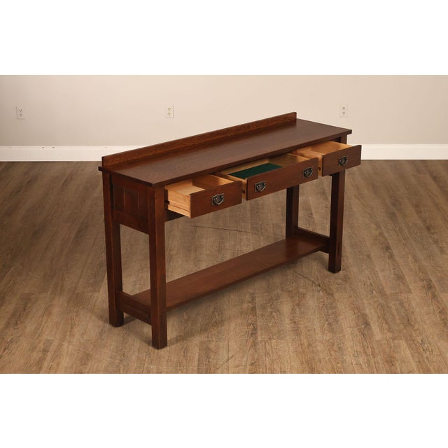 Mission Stickley Mission Collection Oak Console Table Server For Sale - Image 3 of 18