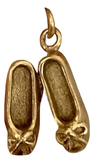 Late 20th Century 14k Gold Ballet Slippers Charm/Pendant
