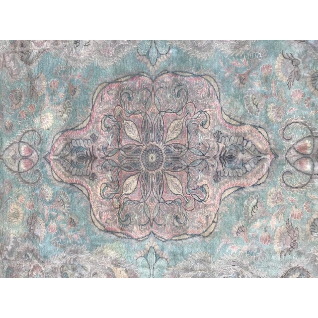 Beautiful vintage late 20th century Turkish Kayseri rug with beautiful design and unusual light colors, decorative,...