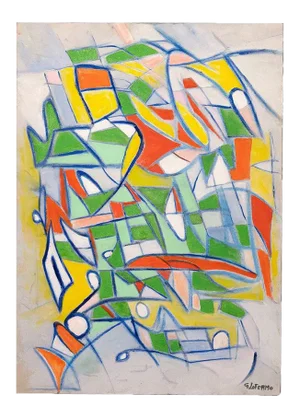 Giorgio Lo Fermo - Abstract Composition - Original Oil Painting - 2019