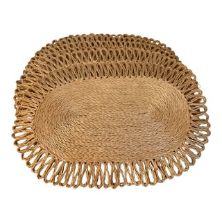 1960s Boho Chic Abaca Fiber Placemats - Set of 6 For Sale