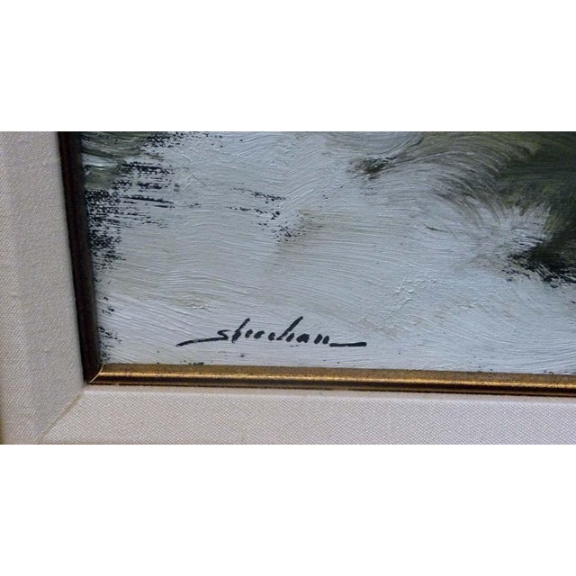 Impressionist Dennis Sheehan "Untitled"Original Oil on Canvas Hand Signed Landscape Framed For Sale - Image 3 of 4