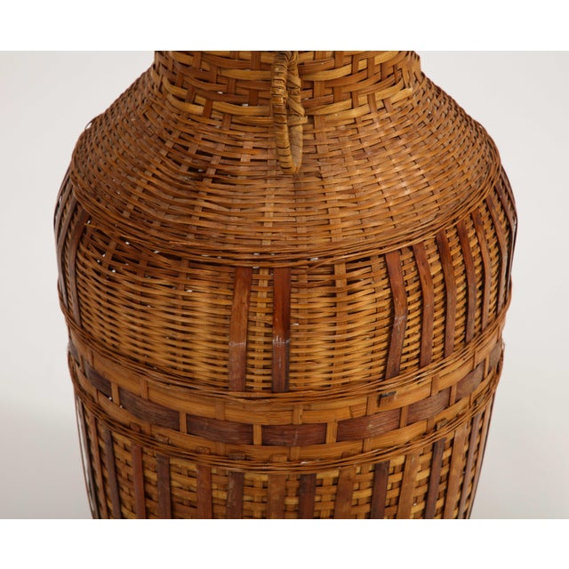 Vintage Tall Woven Wicker Basket For Sale - Image 10 of 12