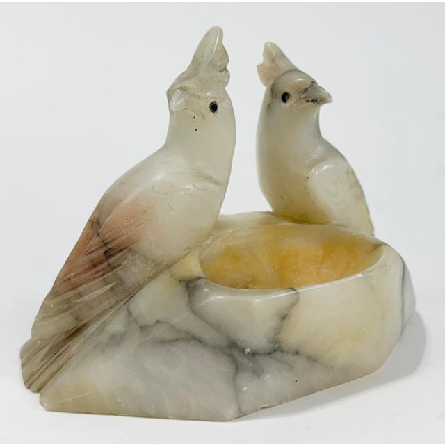 Vintage Alabaster Bird Trinket Dish For Sale - Image 4 of 11