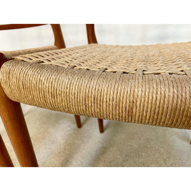 Set of Danish Teak Model 82 Highback Side Chairs by Niels O. Møller, 1960s For Sale - Image 14 of 16